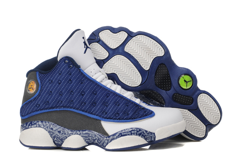 Air Jordan 13 Women Shoes Blue/White Online